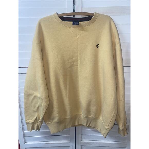 90s Daniel Cremieux Men’s Yellow Sweatshirt Large - Picture 1 of 5